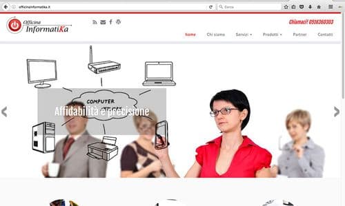 Screenshot del sito Officina Informatika Bologna