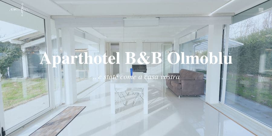 Screenshot del sito Aparthotel B&B OlmoBlu