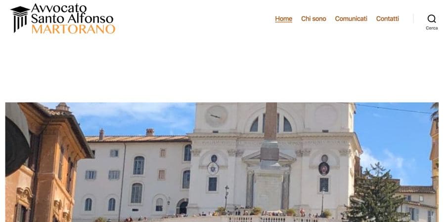 Screenshot del sito Avvocato Martorano