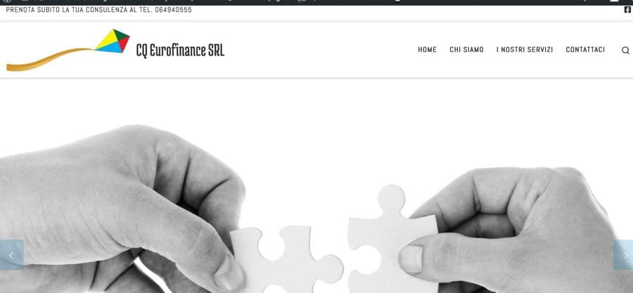 Screenshot del sito CQ Eurofinance